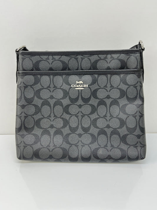 【中古品】【レディース】 COACH コーチ SIG ZIP FILE XBODY F29210 シグネチャー ジップファイル クロスボディ カバン ショルダーバッグ 180-260815-kk-14-hon カラー：グレー 万代Net店