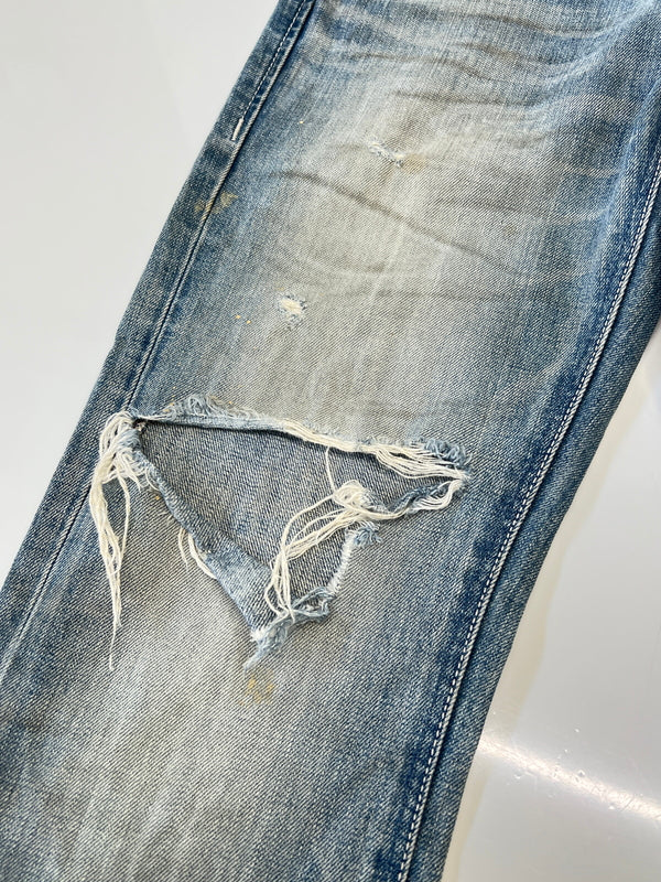 【中古品】【メンズ】 VANQUISH ヴァンキッシュ × MURDER LICENSE マーダーライセンス 110-131-2013-001 CRASH DENIM PANTS クラッシュ デニムパンツ ボトムス 158-261002-AS-51-hon カラー：ブルー 万代Net店