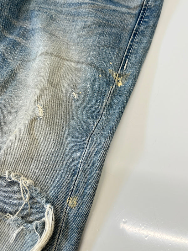 【中古品】【メンズ】 VANQUISH ヴァンキッシュ × MURDER LICENSE マーダーライセンス 110-131-2013-001 CRASH DENIM PANTS クラッシュ デニムパンツ ボトムス 158-261002-AS-51-hon カラー：ブルー 万代Net店