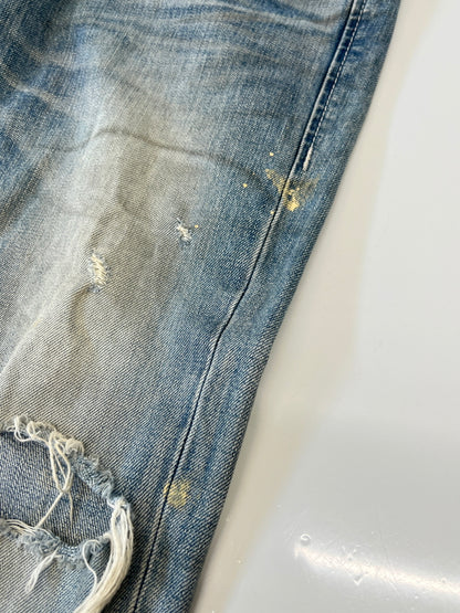 【中古品】【メンズ】 VANQUISH ヴァンキッシュ × MURDER LICENSE マーダーライセンス 110-131-2013-001 CRASH DENIM PANTS クラッシュ デニムパンツ ボトムス 158-261002-AS-51-hon カラー：ブルー 万代Net店