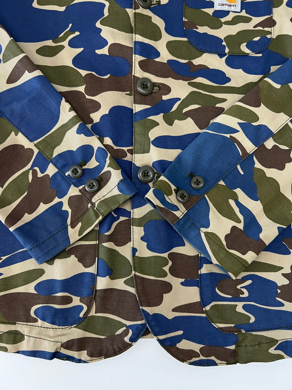 【中古品】【メンズ】 Carhartt WIP カーハートダブリューアイピー Sid Blazer Camo Mitchell 1015007 シドブレザーカモミッチェル アウター 147-260809-SH-06-hon サイズ：M カラー：ブルーカモフラージュ 万代Net店