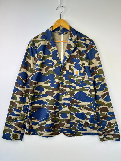 【中古品】【メンズ】 Carhartt WIP カーハートダブリューアイピー Sid Blazer Camo Mitchell 1015007 シドブレザーカモミッチェル アウター 147-260809-SH-06-hon サイズ：M カラー：ブルーカモフラージュ 万代Net店