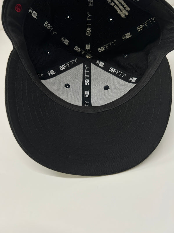 【中古美品】【メンズ】 YOHJI YAMAMOTO POUR HOMME ヨウジヤマモトプールオム × NEW ERA ニューエラ BASEBALL CAP HZ-Ｈ92-976 RP5950 YY REARLOGO HM 140-260704-kk-05-hon サイズ：7 3/8 カラー：BLACK 万代Net店