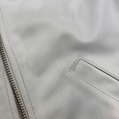 【中古品】【メンズ】 SCHOTT ショット × RON HERMAN ロンハーマン 7469 LEATHER MA-1 レザー ジャケット アウター 141-260904-kh-06-izu サイズ：S カラー：ホワイト 万代Net店