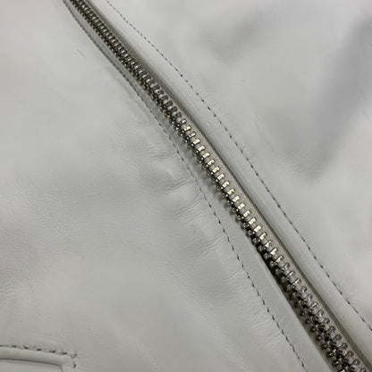 【中古品】【メンズ】 SCHOTT ショット × RON HERMAN ロンハーマン 7469 LEATHER MA-1 レザー ジャケット アウター 141-260904-kh-06-izu サイズ：S カラー：ホワイト 万代Net店