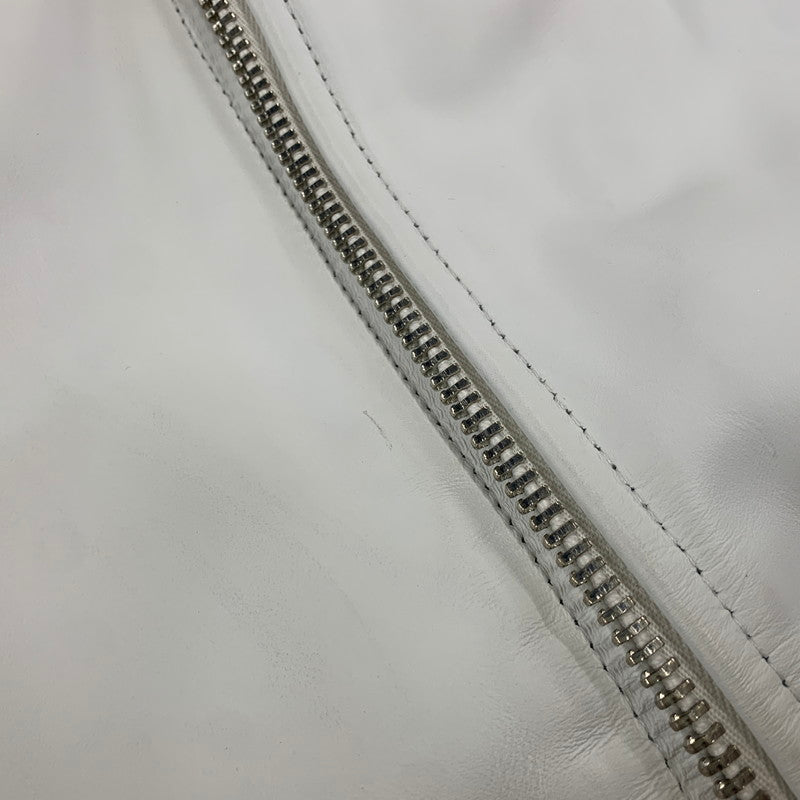 【中古品】【メンズ】 SCHOTT ショット × RON HERMAN ロンハーマン 7469 LEATHER MA-1 レザー ジャケット アウター 141-260904-kh-06-izu サイズ：S カラー：ホワイト 万代Net店