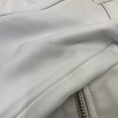 【中古品】【メンズ】 SCHOTT ショット × RON HERMAN ロンハーマン 7469 LEATHER MA-1 レザー ジャケット アウター 141-260904-kh-06-izu サイズ：S カラー：ホワイト 万代Net店