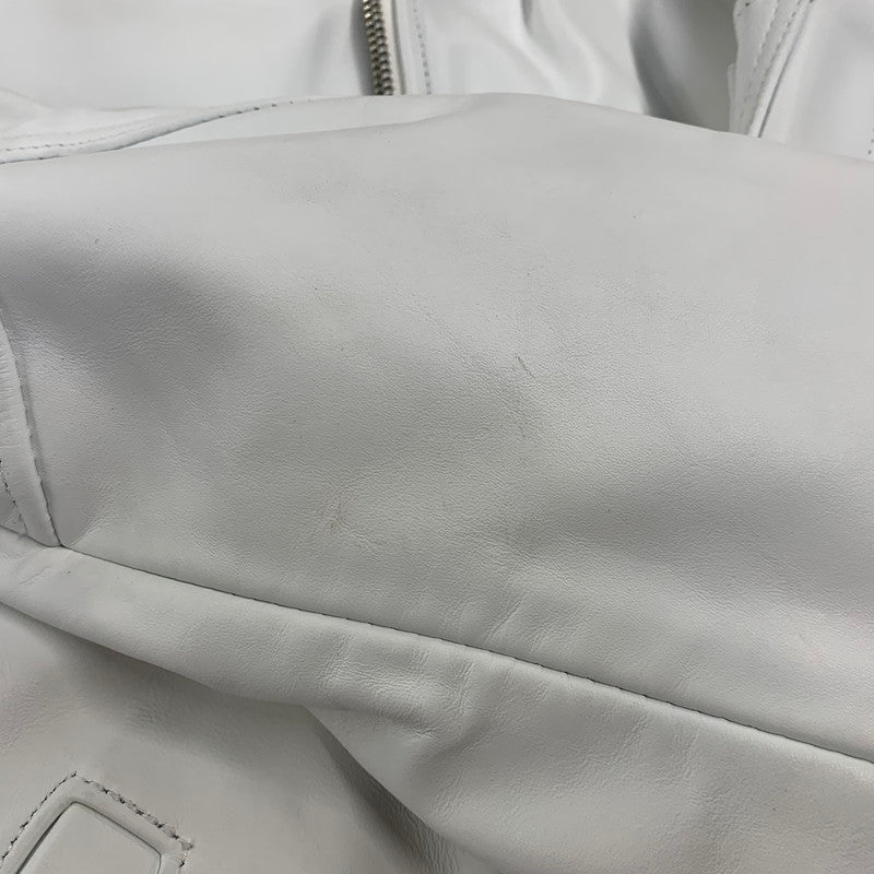 【中古品】【メンズ】 SCHOTT ショット × RON HERMAN ロンハーマン 7469 LEATHER MA-1 レザー ジャケット アウター 141-260904-kh-06-izu サイズ：S カラー：ホワイト 万代Net店