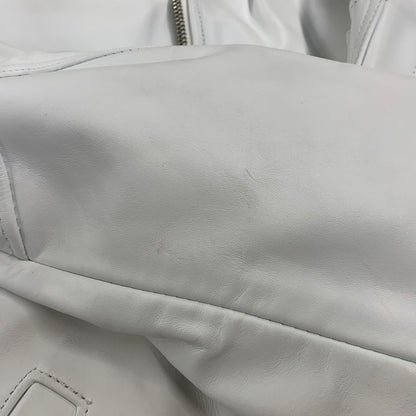 【中古品】【メンズ】 SCHOTT ショット × RON HERMAN ロンハーマン 7469 LEATHER MA-1 レザー ジャケット アウター 141-260904-kh-06-izu サイズ：S カラー：ホワイト 万代Net店