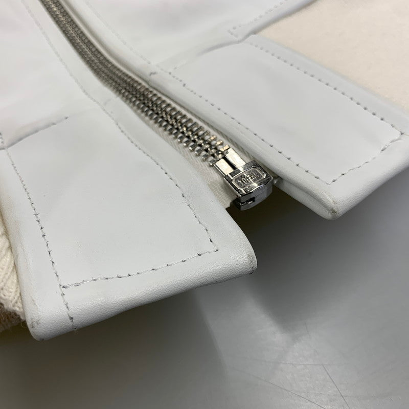 【中古品】【メンズ】 SCHOTT ショット × RON HERMAN ロンハーマン 7469 LEATHER MA-1 レザー ジャケット アウター 141-260904-kh-06-izu サイズ：S カラー：ホワイト 万代Net店