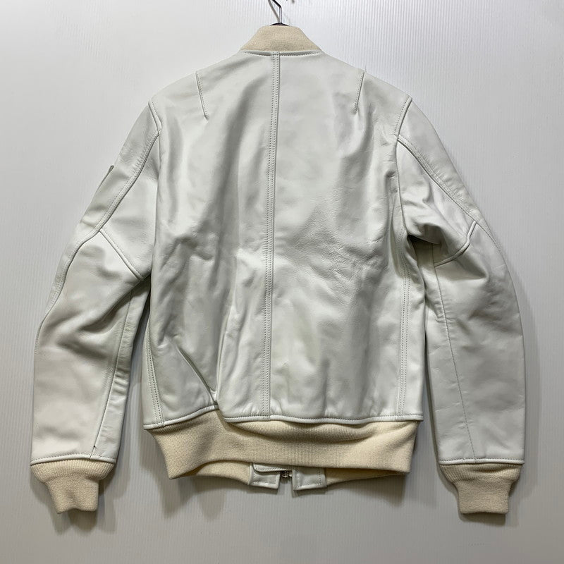 【中古品】【メンズ】 SCHOTT ショット × RON HERMAN ロンハーマン 7469 LEATHER MA-1 レザー ジャケット アウター 141-260904-kh-06-izu サイズ：S カラー：ホワイト 万代Net店
