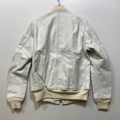 【中古品】【メンズ】 SCHOTT ショット × RON HERMAN ロンハーマン 7469 LEATHER MA-1 レザー ジャケット アウター 141-260904-kh-06-izu サイズ：S カラー：ホワイト 万代Net店
