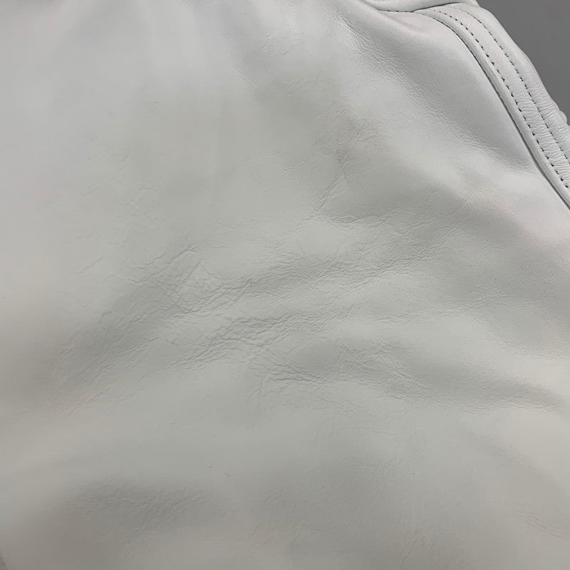 【中古品】【メンズ】 SCHOTT ショット × RON HERMAN ロンハーマン 7469 LEATHER MA-1 レザー ジャケット アウター 141-260904-kh-06-izu サイズ：S カラー：ホワイト 万代Net店