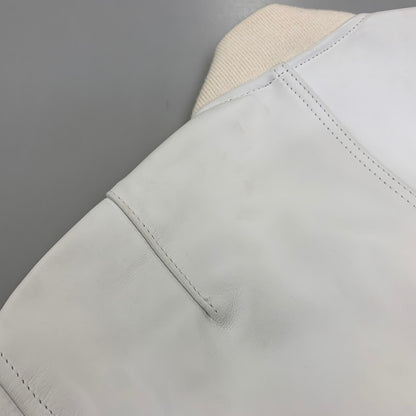 【中古品】【メンズ】 SCHOTT ショット × RON HERMAN ロンハーマン 7469 LEATHER MA-1 レザー ジャケット アウター 141-260904-kh-06-izu サイズ：S カラー：ホワイト 万代Net店