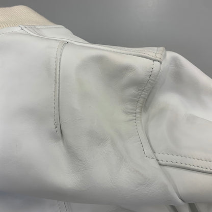 【中古品】【メンズ】 SCHOTT ショット × RON HERMAN ロンハーマン 7469 LEATHER MA-1 レザー ジャケット アウター 141-260904-kh-06-izu サイズ：S カラー：ホワイト 万代Net店