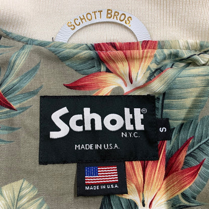 【中古品】【メンズ】 SCHOTT ショット × RON HERMAN ロンハーマン 7469 LEATHER MA-1 レザー ジャケット アウター 141-260904-kh-06-izu サイズ：S カラー：ホワイト 万代Net店