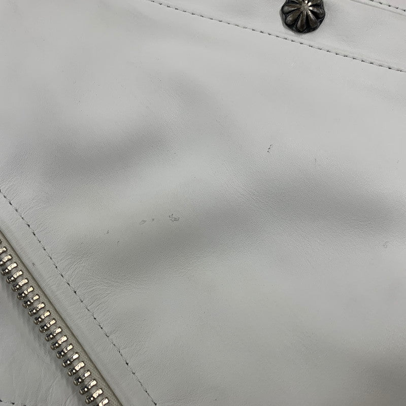 【中古品】【メンズ】 SCHOTT ショット × RON HERMAN ロンハーマン 7469 LEATHER MA-1 レザー ジャケット アウター 141-260904-kh-06-izu サイズ：S カラー：ホワイト 万代Net店