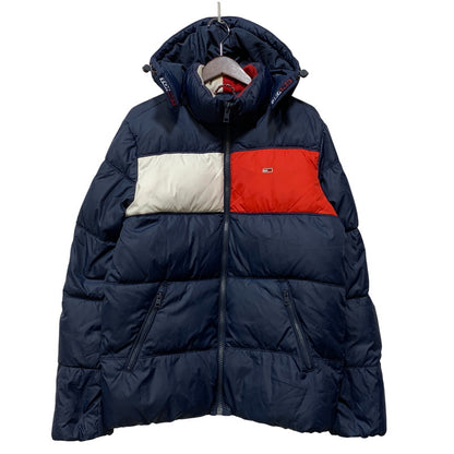 【中古品】【メンズ】 TOMMY JEANS トミージーンズ 4500324935 TECHNICAL FIBERS HOODED DOWN JACKET テクニカル ファイバーズ フーデッド ダウン ジャケット アウター 147-260910-cs-10-izu サイズ：M カラー：ネイビー 万代Net店