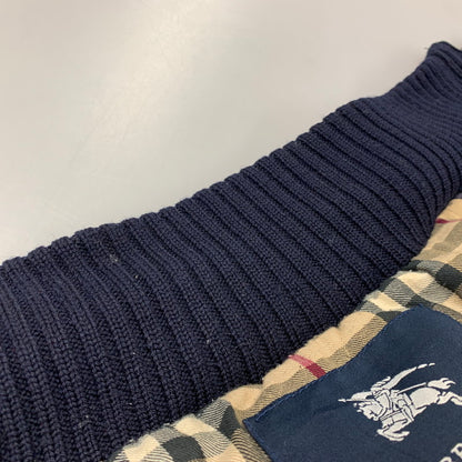 【現状渡し品】【メンズ】 BURBERRY LONDON バーバリー ロンドン RIB COLLAR MEDIUM COAT リブカラー ミディアム コート アウター 146-260726-kh-19-izu サイズ：52 カラー：ネイビー 万代Net店