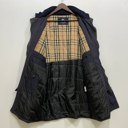 【現状渡し品】【メンズ】 BURBERRY LONDON バーバリー ロンドン RIB COLLAR MEDIUM COAT リブカラー ミディアム コート アウター 146-260726-kh-19-izu サイズ：52 カラー：ネイビー 万代Net店