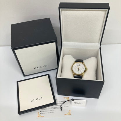 【中古品】【メンズ】 GUCCI グッチ G-TIMELESS DIAMANTE YA1264027 タイムレス ディアマンテ クォーツ 腕時計 197-260804-kk-18-hon カラー：ゴールド/ブラック 万代Net店