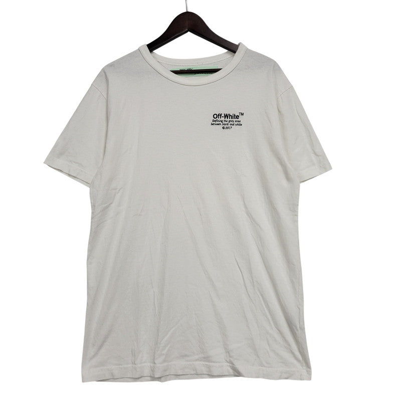 【中古品】【メンズ】 OFF-WHITE オフホワイト　LOGO S S TEE ロゴ Tシャツ 半袖 トップス 142-260726-yn-03-izu サイズ：L カラー：ホワイト 万代Net店