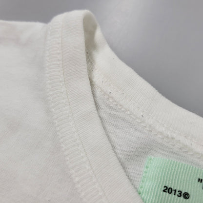【中古品】【メンズ】 OFF-WHITE オフホワイト　LOGO S S TEE ロゴ Tシャツ 半袖 トップス 142-260726-yn-03-izu サイズ：L カラー：ホワイト 万代Net店