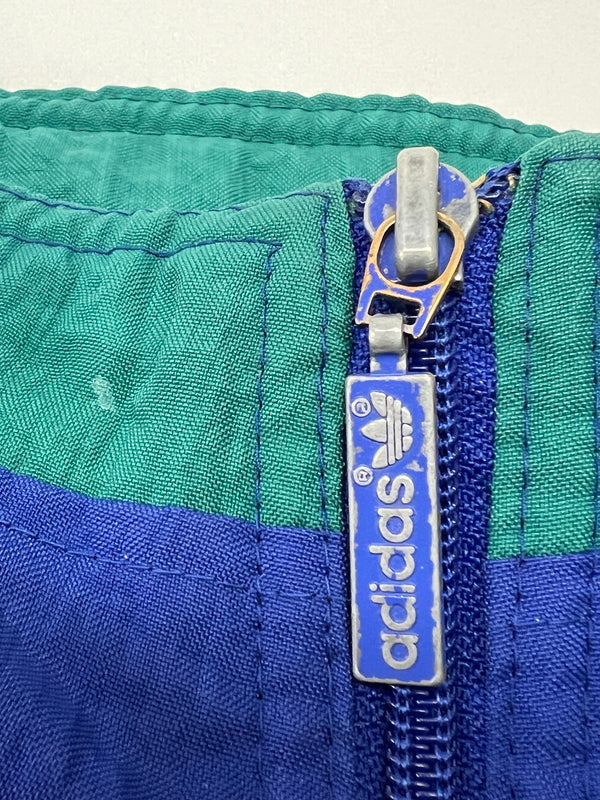 【中古品】【メンズ】 adidas アディダス 90's NYLON JACKET VINTAGE 90年代 ナイロンジャケット ライトアウター 銀タグ ヴィンテージ 148-260803-kk-14-hon サイズ：L カラー：ブルー/グリーン 万代Net店