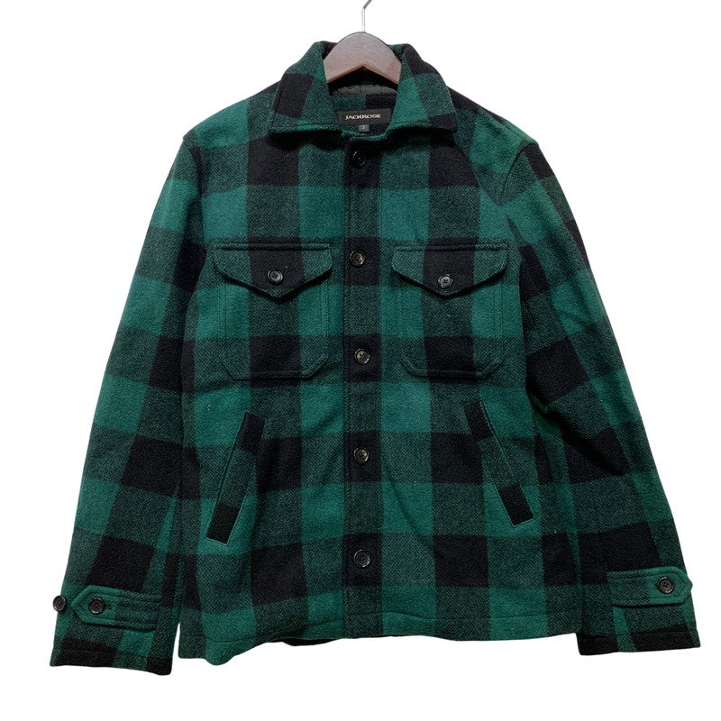 【中古品】【メンズ】 JACKROSE ジャックローズ BUFFALO CHECK JACKET 210609J バッファローチェックジャケット 145-260818-as-26-izu サイズ：3 カラー：グリーン×ブラック 万代Net店