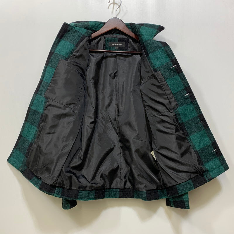 【中古品】【メンズ】 JACKROSE ジャックローズ BUFFALO CHECK JACKET 210609J バッファローチェックジャケット 145-260818-as-26-izu サイズ：3 カラー：グリーン×ブラック 万代Net店