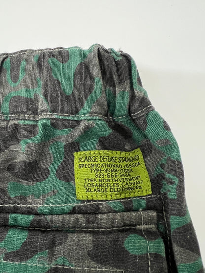 【中古品】【メンズ】 XLARGE エクストララージ EASY CUSTOM CARGO PANTS 101234031013 レオパード イージー カスタム カーゴ パンツ ボトムス 153-260808-SH-13-hon サイズ：S カラー：グリーン/グレー 万代Net店
