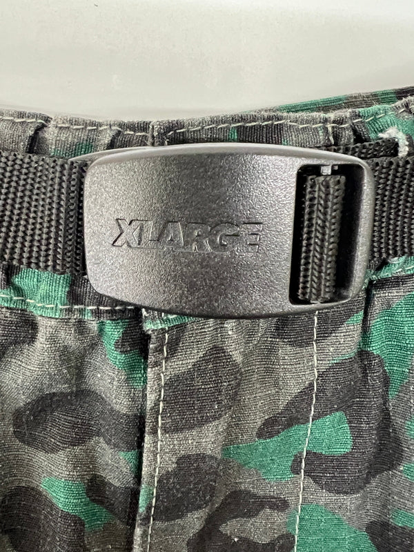 【中古品】【メンズ】 XLARGE エクストララージ EASY CUSTOM CARGO PANTS 101234031013 レオパード イージー カスタム カーゴ パンツ ボトムス 153-260808-SH-13-hon サイズ：S カラー：グリーン/グレー 万代Net店