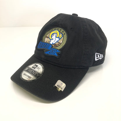 【中古品】【メンズ】 NEW ERA ニューエラ NFL Los Angeles Rams 2022 SALUTE TO SERVICE 9TWENTY CAP ロサンゼルス・ラムズ ナイントゥエンティー キャップ 帽子 185-260808-kk-05-hon サイズ：F カラー：ブラック 万代Net店