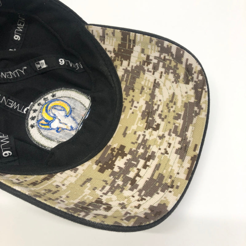 【中古品】【メンズ】 NEW ERA ニューエラ NFL Los Angeles Rams 2022 SALUTE TO SERVICE 9TWENTY CAP ロサンゼルス・ラムズ ナイントゥエンティー キャップ 帽子 185-260808-kk-05-hon サイズ：F カラー：ブラック 万代Net店