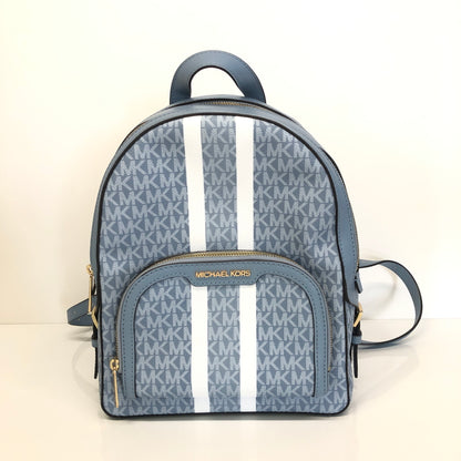 【中古美品】【レディース】 MICHAEL KORS マイケルコース JAYCEE MEDIUM ZIP POCKET BACKPACK 35S2G8TB2V ジェイシー ミディアム ジップポケット バックパック リュック カバン 188-260808-kk-09-hon カラー：ライトブルー 万代Net店