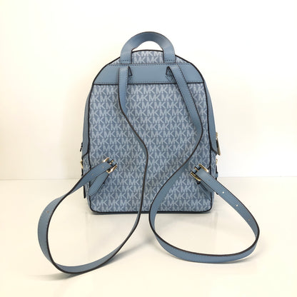 【中古美品】【レディース】 MICHAEL KORS マイケルコース JAYCEE MEDIUM ZIP POCKET BACKPACK 35S2G8TB2V ジェイシー ミディアム ジップポケット バックパック リュック カバン 188-260808-kk-09-hon カラー：ライトブルー 万代Net店