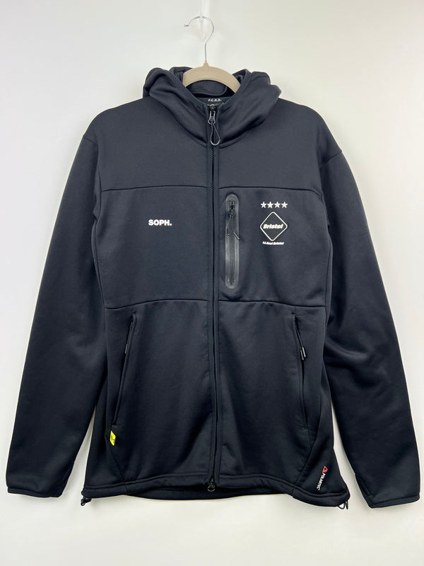 【中古品】【メンズ】 F.C.R.B. エフシーアールビー 18AW POLARTEC FLEECE ZIP UP GAITER HOODY FCRB-189036 ポーラーテック フリース ジップアップ ゲイターフーディー ライトアウター ジャケット 142-260628-kk-10-hon サイズ：L カラー：ブラック 万代Net店