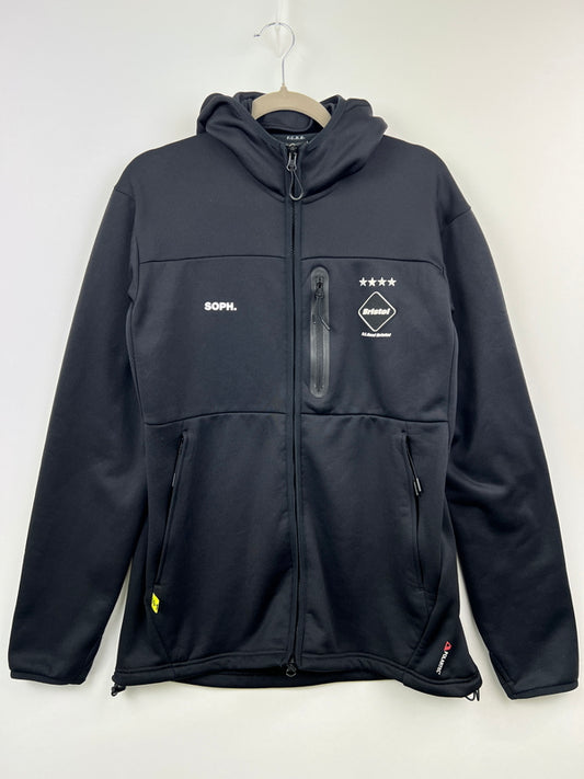 【中古品】【メンズ】 F.C.R.B. エフシーアールビー 18AW POLARTEC FLEECE ZIP UP GAITER HOODY FCRB-189036 ポーラーテック フリース ジップアップ ゲイターフーディー ライトアウター ジャケット 142-260628-kk-10-hon サイズ：L カラー：ブラック 万代Net店