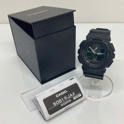 【中古品】【メンズ】 CASIO カシオ G-SHOCK ANALOG-DIGITAL GA-100 SERIES GA-100-1A1JF ジーショック アナデジ クォーツ 腕時計 197-260804-kk-08-hon カラー：ブラック 万代Net店
