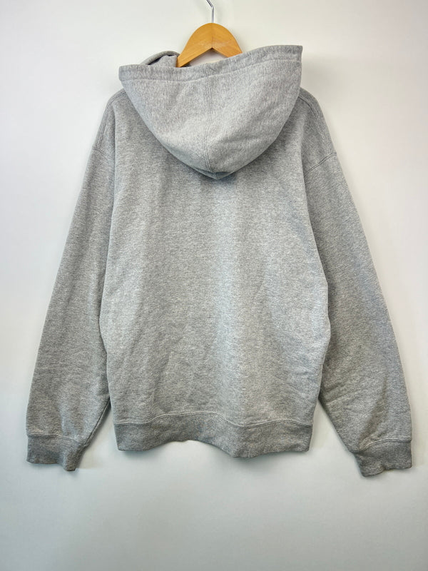 【中古品】【メンズ】 Supreme シュプリーム 19SS TAG LOGO HOODED SWEATSHIRT タグ ロゴ フーデッドスウェットシャツ トップス プルオーバーパーカー フーディー 149-260705-kk-08-hon サイズ：XL カラー：グレー 万代Net店