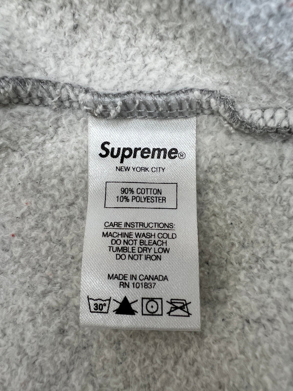 【中古品】【メンズ】 Supreme シュプリーム 19SS TAG LOGO HOODED SWEATSHIRT タグ ロゴ フーデッドスウェットシャツ トップス プルオーバーパーカー フーディー 149-260705-kk-08-hon サイズ：XL カラー：グレー 万代Net店