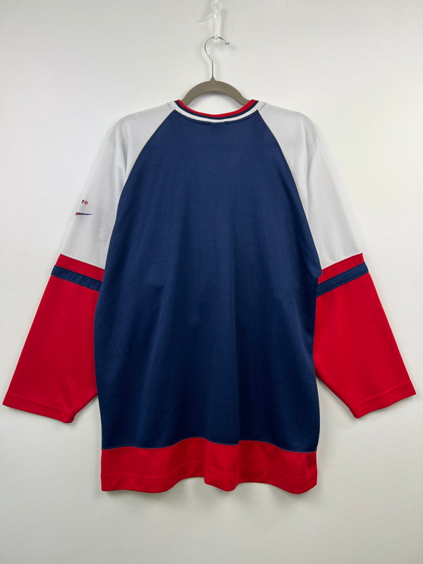 【中古品】【メンズ】 NIKE ナイキ 90's HOCKEY GAME SHIRT 90年代 ホッケー ゲームシャツ 長袖 トップス 148-260628-kk-07-hon サイズ：表記無し 下記参照 カラー：ネイビー 万代Net店