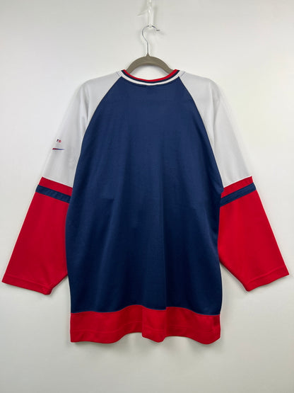 【中古品】【メンズ】 NIKE ナイキ 90's HOCKEY GAME SHIRT 90年代 ホッケー ゲームシャツ 長袖 トップス 148-260628-kk-07-hon サイズ：表記無し 下記参照 カラー：ネイビー 万代Net店