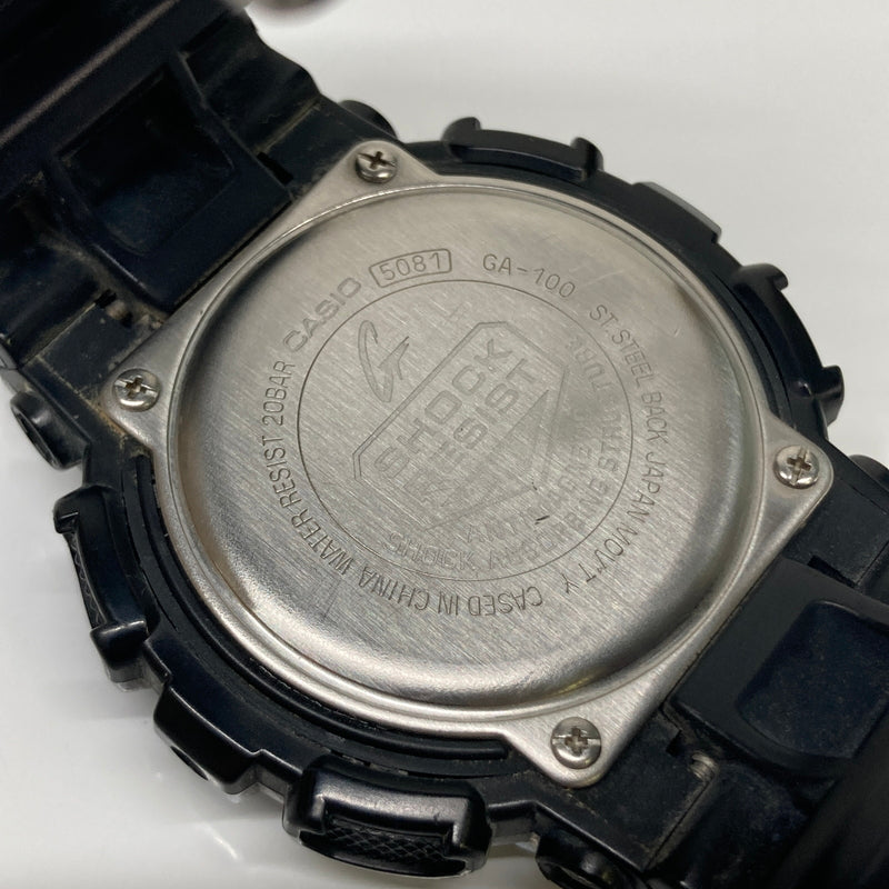 【現状渡し品】【メンズ】 CASIO カシオ G-SHOCK ANALOG-DIGITAL GA-100 SERIES GA-100-1A1JF ジーショック アナデジ クォーツ 腕時計 196-260804-kk-13-hon カラー：ブラック 万代Net店