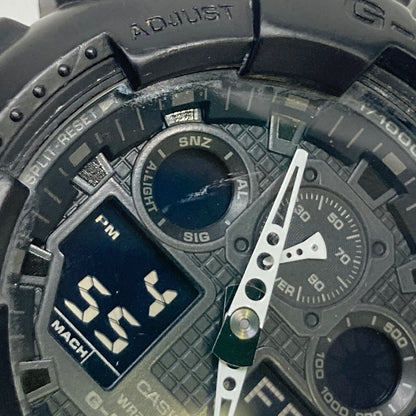 【現状渡し品】【メンズ】 CASIO カシオ G-SHOCK ANALOG-DIGITAL GA-100 SERIES GA-100-1A1JF ジーショック アナデジ クォーツ 腕時計 196-260804-kk-13-hon カラー：ブラック 万代Net店