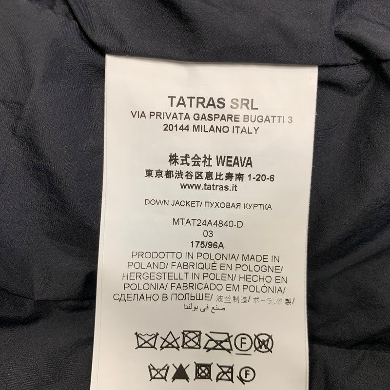 【中古品】【メンズ】 TATRAS タトラス MTAT24A4840-D DOWN JACKET ダウン ジャケット アウター 141-260904-kh-05-izu サイズ：03 カラー：ブラック 万代Net店