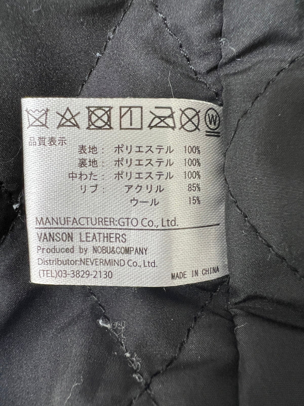 【中古品】【メンズ】 VANSON バンソン 50th ANNIVERSARY BOMBER JACKET 50周年記念 ボンバージャケット アウター 147-260705-kk-12-hon サイズ：L カラー：ブラック 万代Net店