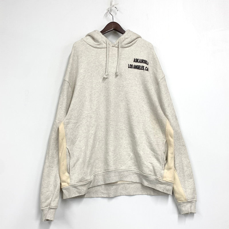 【中古品】【メンズ】 ASKYURSELF アスクユアセルフ CONTRAST INSERT HOODIE コントラスト インサート フーディー トップス 長袖 142-260712-ya-02-izu サイズ：L カラー：アッシュグレー 万代Net店