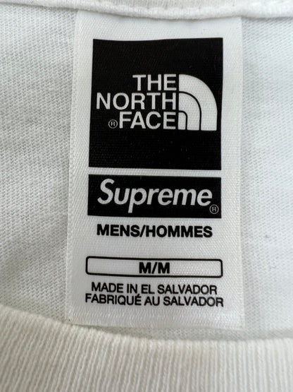 【中古品】【メンズ】 Supreme シュプリーム × THE NORTH FACE ザ ノースフェイス 別注 コラボ 23SS PC PRINTED S/S POCKET TEE NT023091 プリント ショートスリーブ ポケットTシャツ 半袖 トップス 149-260705-kk-07-hon サイズ：M カラー：ホワイト 万代Net店