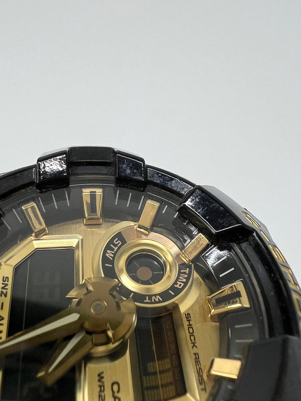 【中古品】【メンズ】 CASIO カシオ G-SHOCK ANALOG-DIGITAL GA-700 SERIES GA-710GB-1AJF アナデジ クォーツ 腕時計 196-260727-kk-11-hon カラー：BLACK 万代Net店